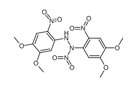 N,N'-bis-(4,5-dimethoxy-2-nitro-phenyl)-N-nitro-hydrazine结构式