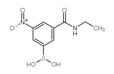 3-(乙基氨基甲酰基)-5-硝基苯基硼酸结构式