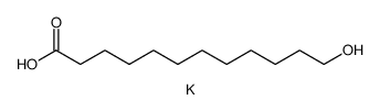 Dodecanoic acid, 12-hydroxy-, potassium salt结构式
