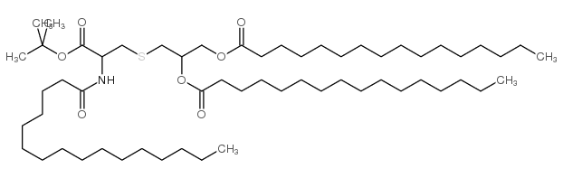1-[[[(2R)-3-(1,1-二甲基乙氧基)-3-氧代-2-[(1-氧代十六基)氨基]丙基]硫代]甲基]十六酸 1,2-乙烷二yl酯结构式