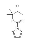 (2-methyl-3-oxobutan-2-yl) pyrazole-1-carbodithioate结构式