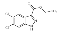 5,6-二氯-1H-吲唑-3-羧酸乙酯结构式