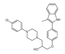 1-[4-(4-chlorophenyl)piperazin-1-yl]-3-[4-(3-methyl-1H-indol-2-yl)phenoxy]propan-2-ol Structure