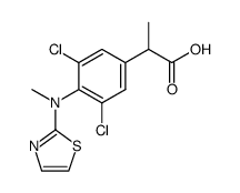 2-<3,5-dichloro-4-(N-methyl-N-thiazol-2-ylamino)phenyl>propionic acid Structure