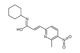 N-cyclohexyl-3-(6-methyl-5-nitropyridin-2-yl)prop-2-enamide Structure