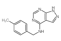 N-[(4-methylphenyl)methyl]-2,4,8,9-tetrazabicyclo[4.3.0]nona-2,4,7,10-tetraen-5-amine Structure
