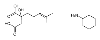 2-carboxymethyl-2-hydroxy-6-methyl-5-heptenoic acid cyclohexylamine salt Structure