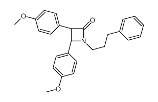 (3S,4R)-3,4-bis(4-methoxyphenyl)-1-(3-phenylpropyl)azetidin-2-one结构式