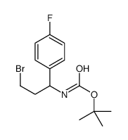 1-(Boc-氨基)-3-溴-1-(4-氟苯基)丙烷结构式