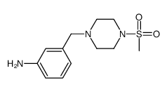 3-[[4-(甲基磺酰基)-1-哌嗪基]甲基]苯胺结构式