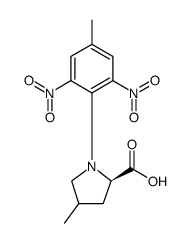 D-Proline, 4-methyl-1-(4-methyl-2,6-dinitrophenyl) Structure