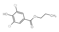 3,5-二氯-4-羟基苯甲酸丙基酯结构式