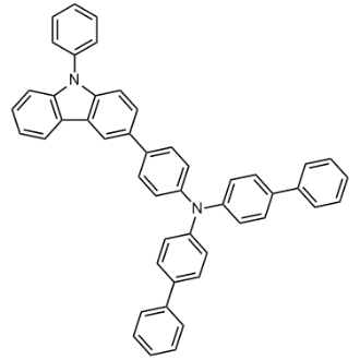 N-([1,1'-联苯]-4-基)-N-(4-(9-苯基-9H-咔唑-3-基)苯基0-[1,1'-联苯]-4-胺结构式