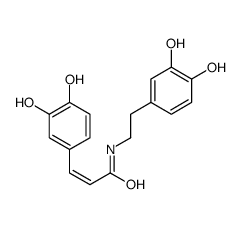 (E)-3-(3,4-二羟基苯基)-N-[2-(3,4-二羟基苯基)乙基]-2-丙烯酰胺结构式