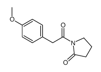 1-[2-(4-methoxyphenyl)acetyl]pyrrolidin-2-one结构式