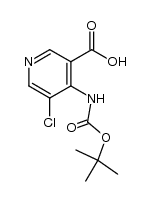 4-tert-butoxycarbonylamino-5-chloro-nicotinic acid结构式