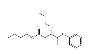 butyl 3-butoxy-4-phenylthiopentanoate Structure