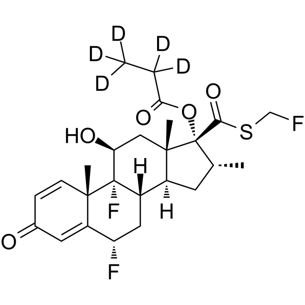 丙酸氟替卡松-d5结构式
