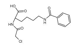 N6-benzoyl-N2-chloroacetyl-DL-lysine Structure