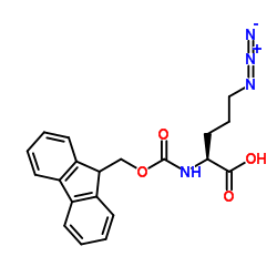 5-叠氮基-N-[芴甲氧羰基]-L-正缬氨酸结构式