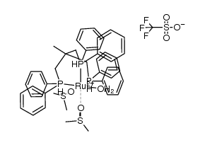 [bis(dimethylsulfoxide-O)(triphos)aquaruthenium(II)] triflate结构式