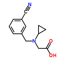 N-(3-Cyanobenzyl)-N-cyclopropylglycine Structure
