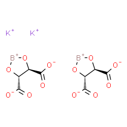 dipotassium bis[μ-[tartrato(4-)-O1,O2:O3,O4]]diborate(2-), stereoisomer picture