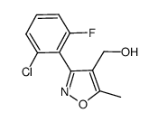 (3-(2-chloro-6-fluorophenyl)-5-methylisoxazol-4-yl)methanol Structure