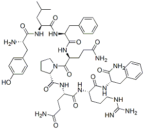 tyrosyl-leucyl-phenylalanyl-glutaminyl-prolyl-glutaminyl-arginyl-phenylalaninamide结构式