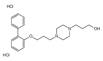 4-(3-((1,1'-Biphenyl)-2-yloxy)propyl)-1-piperazineethanol, dihydrochloride结构式