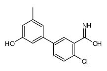 2-chloro-5-(3-hydroxy-5-methylphenyl)benzamide Structure