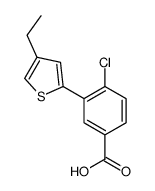 4-chloro-3-(4-ethylthiophen-2-yl)benzoic acid Structure