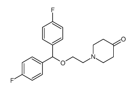 1-[2-[bis(4-fluorophenyl)methoxy]ethyl]piperidin-4-one Structure