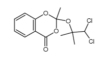 2-((1,1-dichloro-2-methylpropan-2-yl)oxy)-2-methyl-4H-benzo[d][1,3]dioxin-4-one结构式