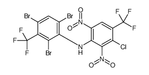 3-chloro-2,6-dinitro-N-[2,4,6-tribromo-3-(trifluoromethyl)phenyl]-4-(trifluoromethyl)aniline Structure