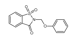 2-(phenoxymethyl)benzo[d]isothiazol-3(2H)-one 1,1-dioxide Structure