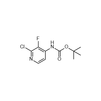 (2-氯-3-氟吡啶-4-基)氨基甲酸叔丁酯结构式