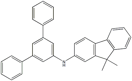 N-([1,1':3',1''-terphenyl]-5'-yl)-9,9-dimethyl-9H-fluoren-2-amine structure