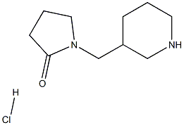 1-(哌啶-3-基甲基)吡咯烷-2-酮盐酸盐结构式