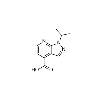 1-异丙基-1H-吡唑并[3,4-b]吡啶-4-羧酸结构式