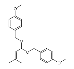 3-methyl-2-butenal-bis(para-methoxy)benzyl acetal结构式