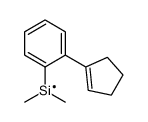 [2-(cyclopenten-1-yl)phenyl]-dimethylsilicon Structure