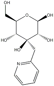 3-吡啶基甲基 BETA-D-吡喃葡萄糖苷结构式