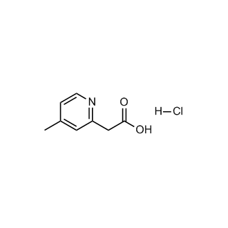 2-(4-甲基吡啶-2-基)乙酸盐酸盐结构式