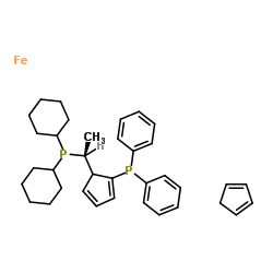 (S)-(+)-1-[(R)-2-(二苯基膦)二茂铁]乙基二环已基膦图片