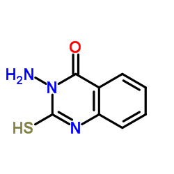 3-氨基-2-疏基-3H-喹唑烷-4-酮结构式
