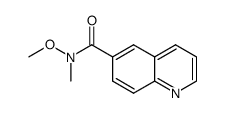N-methoxy-N-methylquinoline-6-carboxamide结构式