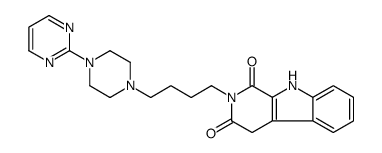 2-[4-(4-pyrimidin-2-ylpiperazin-1-yl)butyl]-4,9-dihydropyrido[3,4-b]indole-1,3-dione结构式