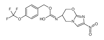 [4-(trifluoromethoxy)phenyl]methyl N-[(6S)-2-nitro-6,7-dihydro-5H-imidazo[2,1-b][1,3]oxazin-6-yl]carbamate结构式