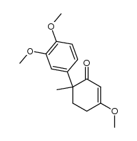 6-(3',4'-dimethoxyphenyl)-3-methoxy-6-methylcyclohex-2-enone Structure